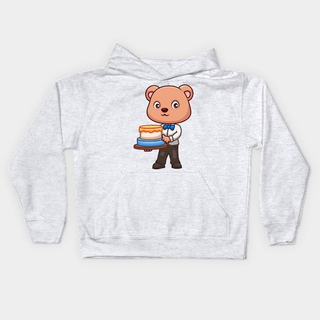 Birthday Bear Cute Cartoon Kids Hoodie by GumregaStd